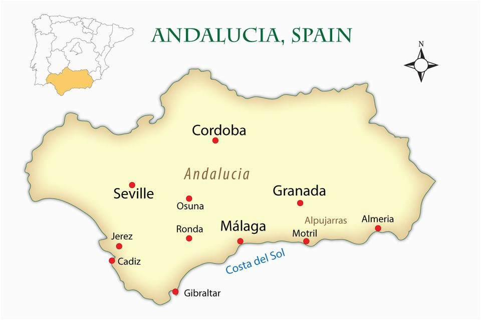 Maps Spain Costa Del sol andalusia Spain Cities Map and Guide