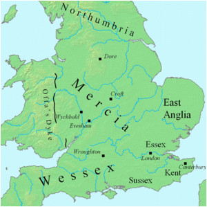 Mercia England Map Wiglaf Of Mercia Revolvy