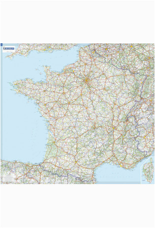 Michelin Road Map France France Laminated Wall Map 111 X 100 Cm Michelin Maptogo