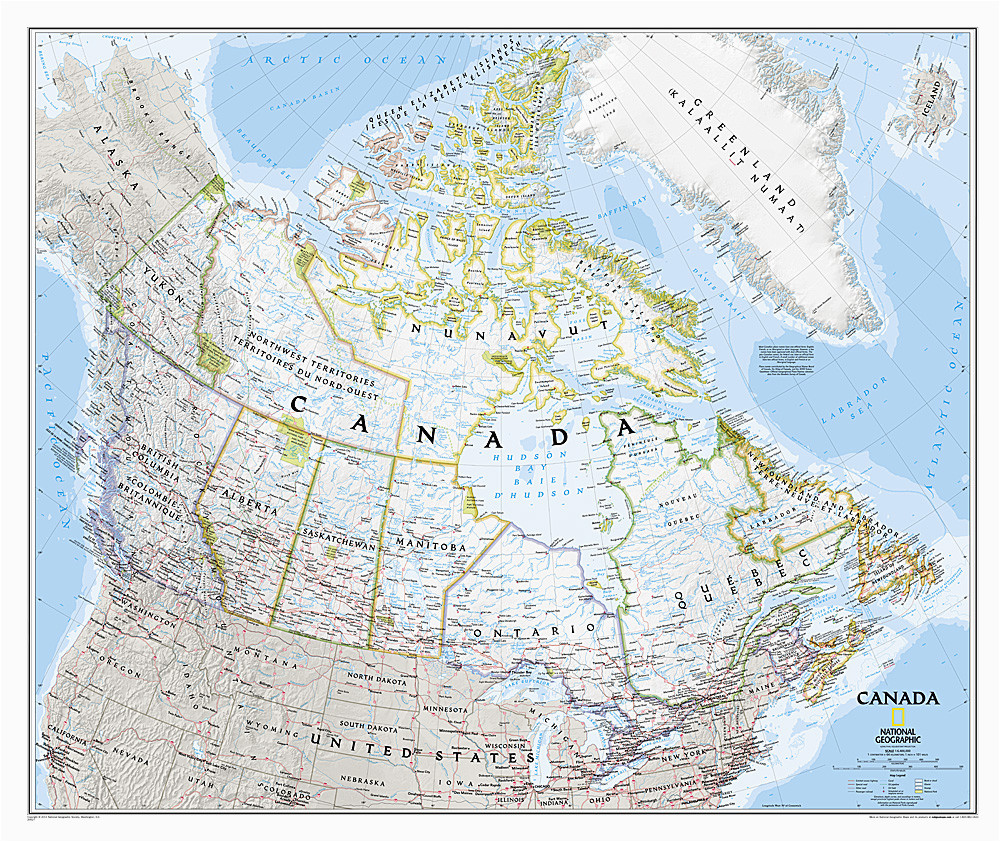 National Geographic Map Of Canada Craenen National Geographic Flat Maps
