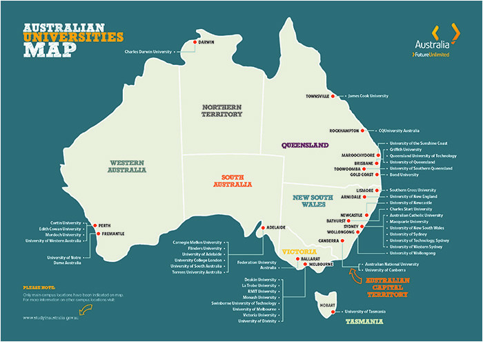 New England Colleges Map List Of Australian Universities top Rank Universities In