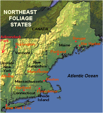 New England Fall Colors Map