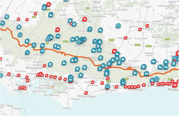 New England National Park Map Discovery Map south Downs National Park Authority