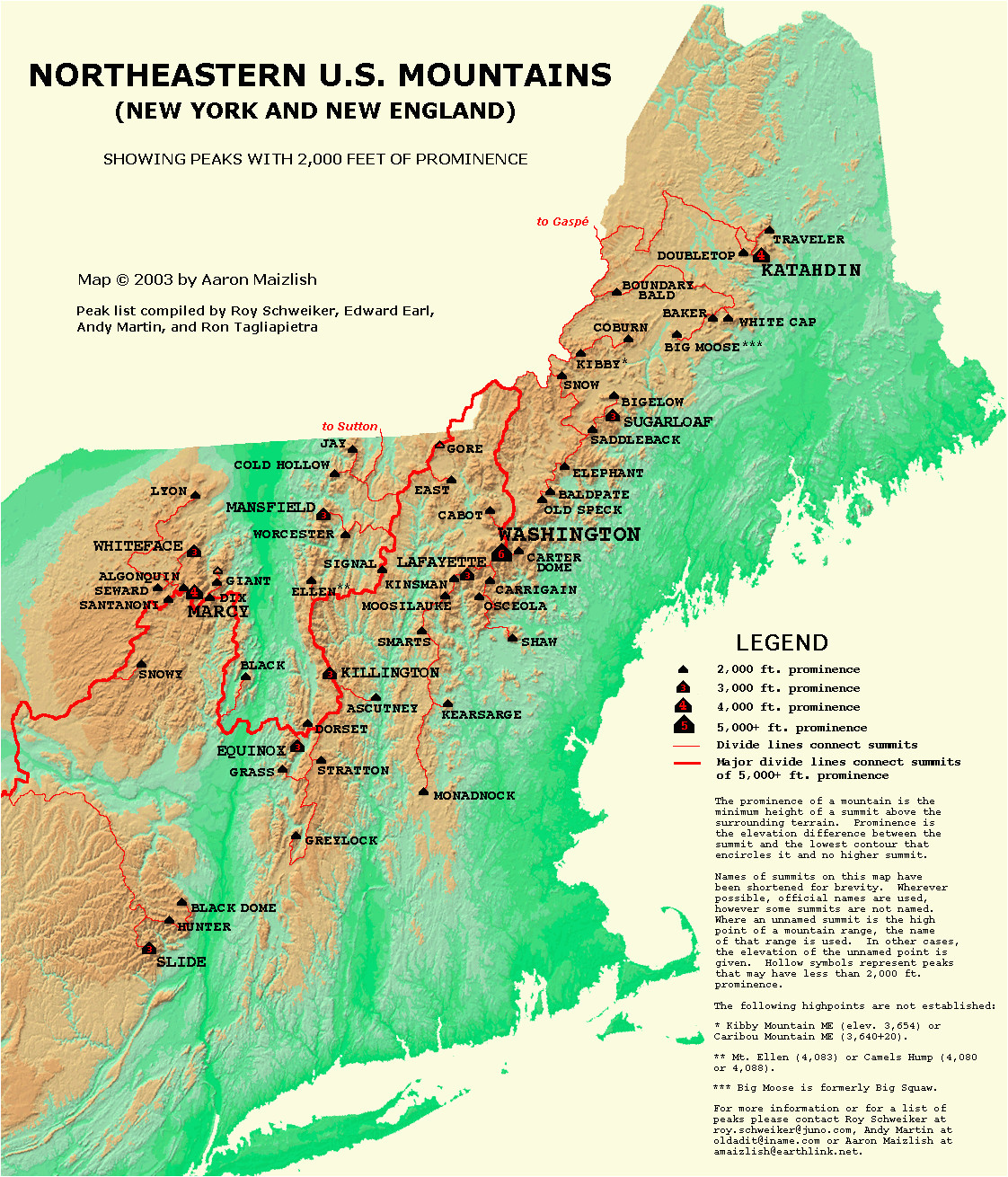 New England topographic Map northeastern U S Mountains Maps Cartography Mappe Mapa