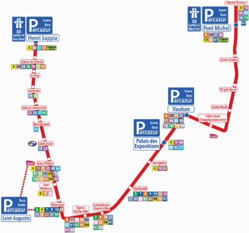 Nice France Bus Map Pdf Parking In Nice Best Of Nice