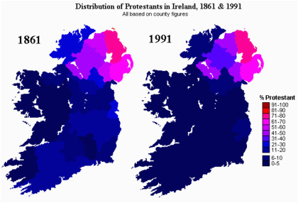 Northern Ireland Religion Map Protestantism In the Republic Of Ireland Wikipedia