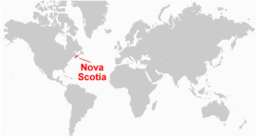Nova Scotia On Canada Map Nova Scotia Map Satellite Image Roads Lakes Rivers Cities