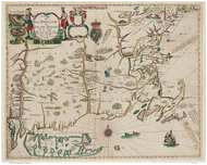 Old Map Of New England New England 1675 Old Map Reprint Seller Colonial New