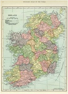 Old Maps Of Ireland Ireland Map Vintage Map Download Antique Map C S