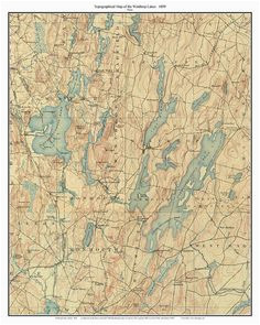 Old topographic Maps Of New England 14 Best Maine Lakes Old topo Maps Custom Reprints Images In