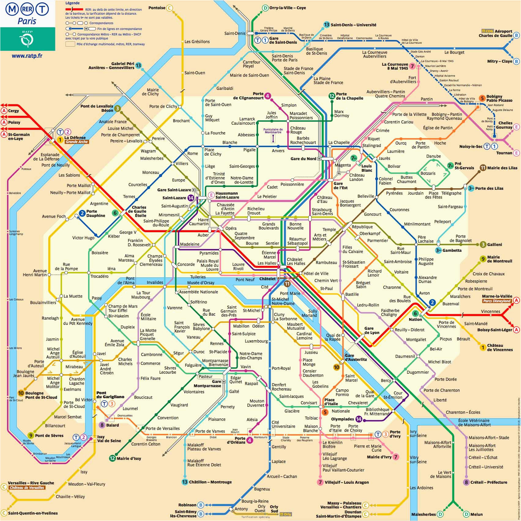 Paris France Subway Map Karte Plan Der Pariser Metro format Xl Metroplan Metrokarte