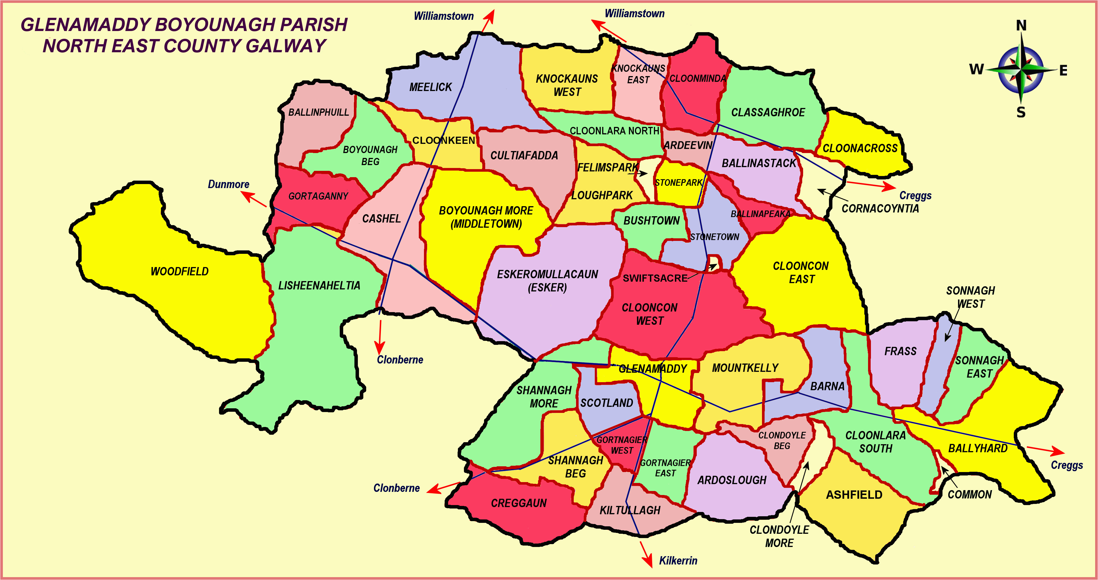 Parish Maps Ireland Cloonlara south