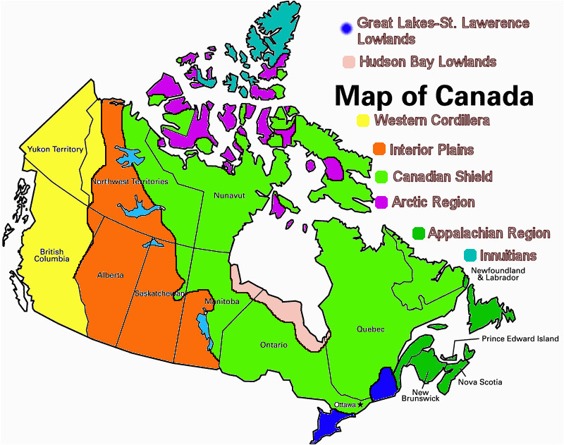 Physiographic Map Of Canada top 10 Punto Medio Noticias Canada S Physical Regions Map Blank