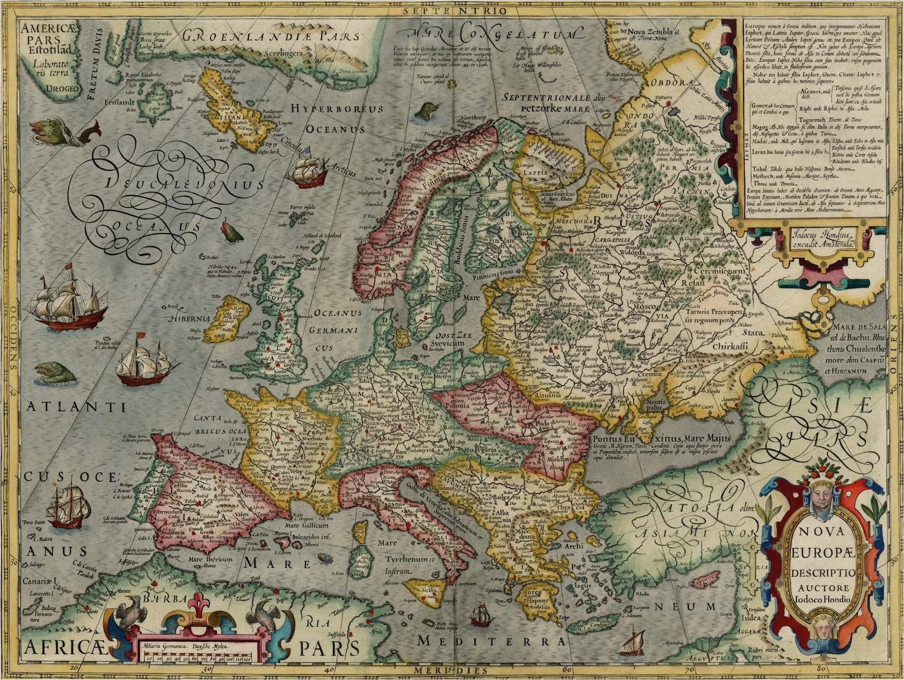 Picardy France Map Map Of Europe by Jodocus Hondius 1630 the Map Shows A Massive