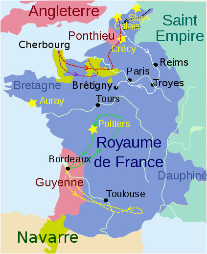 Poitiers Map France Les Debuts De La Guerre De Cent Ans Ccm Beta History