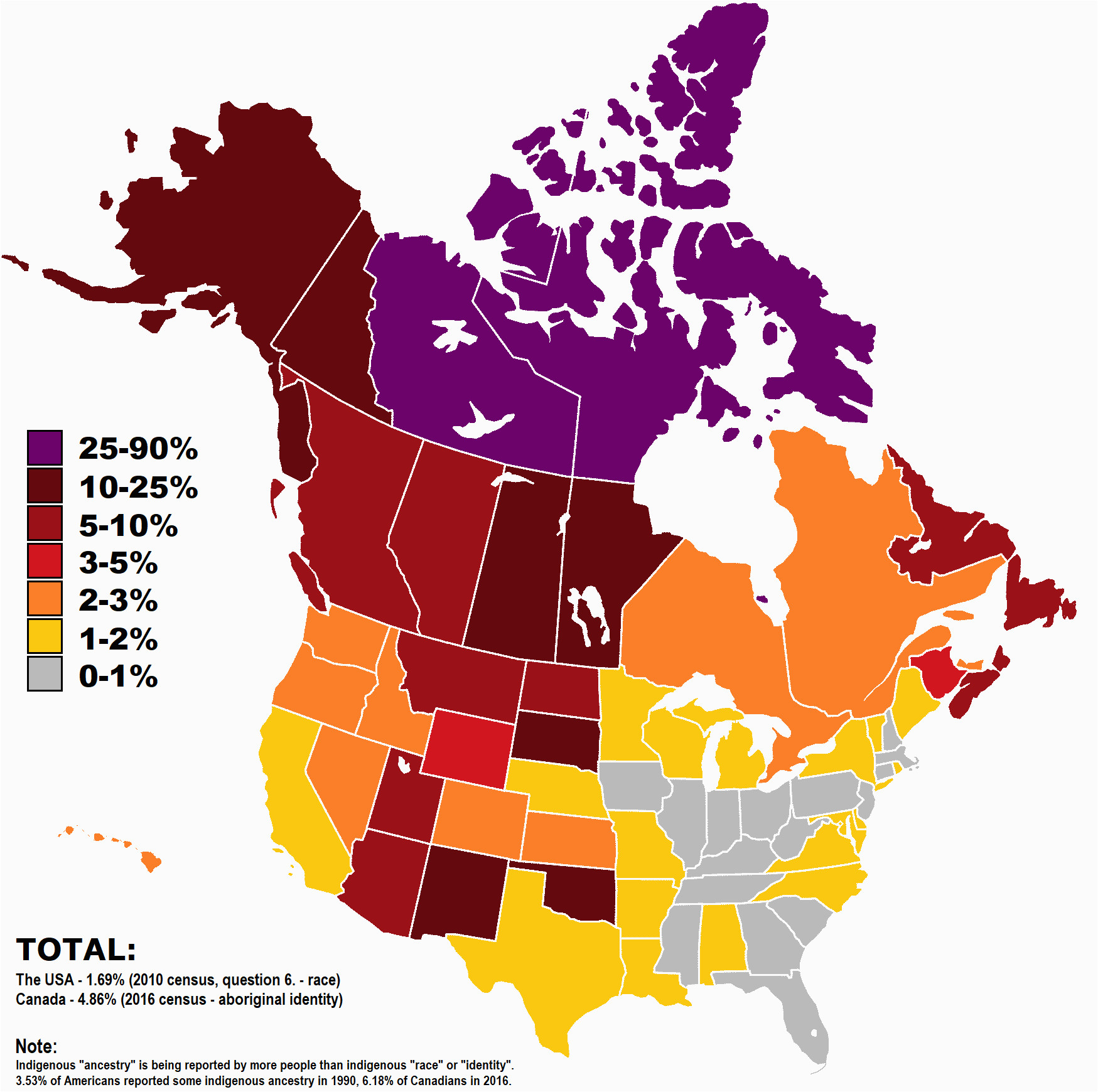 Population Map Of Canada Indigenous Peoples In Canada Wikipedia