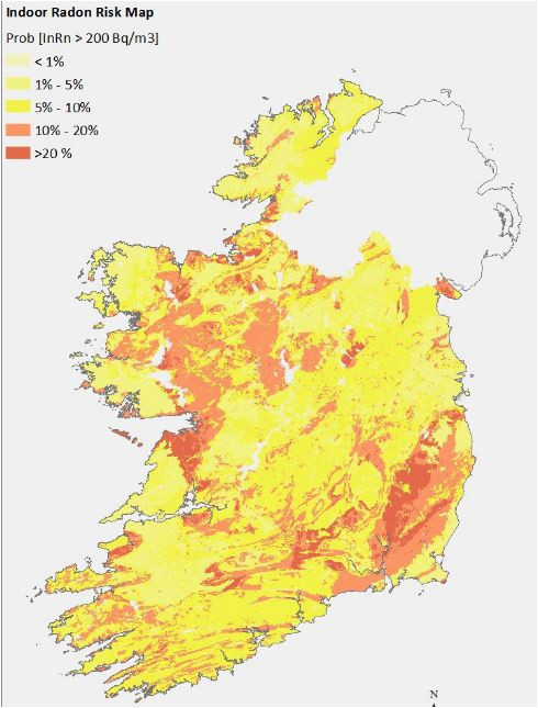 Radon Map Ireland Radon Map Europe Casami