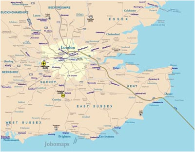 Rail Map south East England Rail Map Of southeast England Johomaps