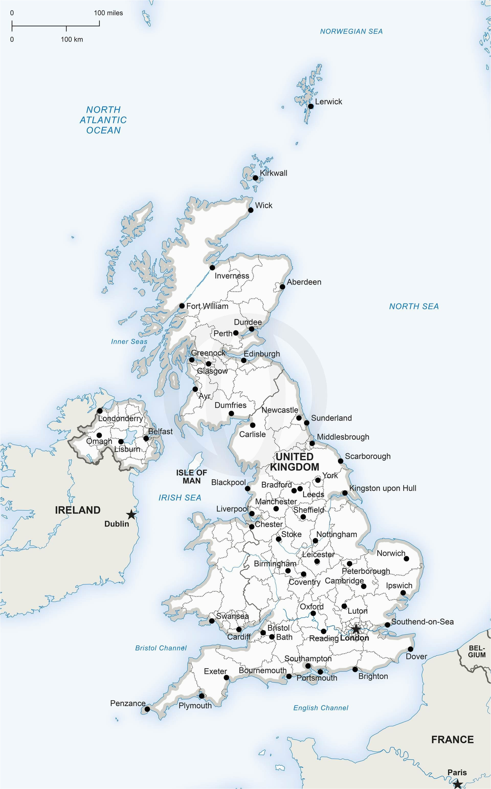 Relief Map Of England Map Of United Kingdom Political Digital Vector Maps Map Vector