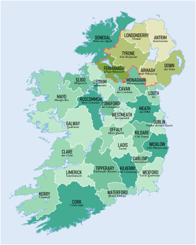 Republic Of Ireland Map with Counties List Of Monastic Houses In Ireland Wikipedia