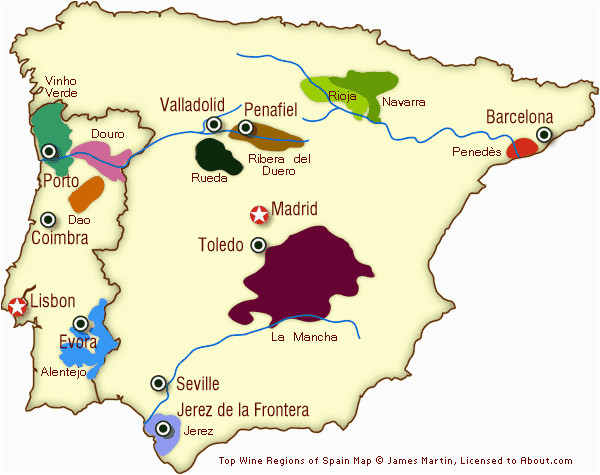 River Ebro Spain Map Spain and Portugal Wine Regions