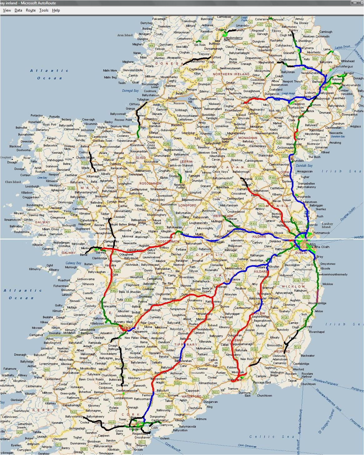 Road Map Of Ireland Pdf Ireland Road Map