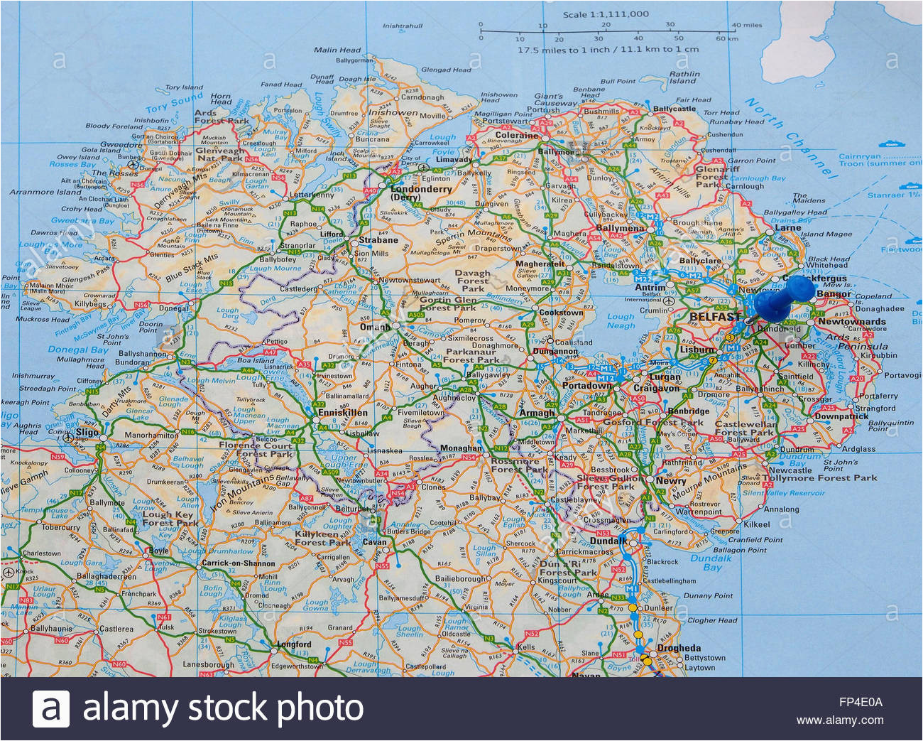 Road Map Of northern Ireland Ireland Map Stock Photos Ireland Map Stock Images Alamy