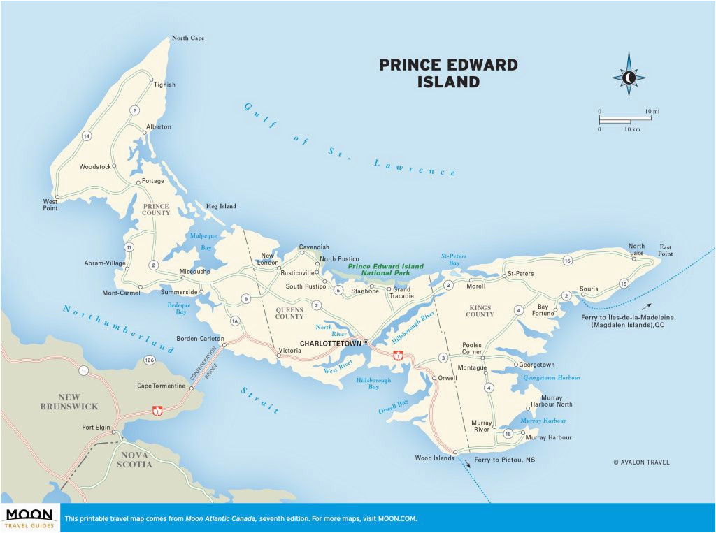 pei tourism map