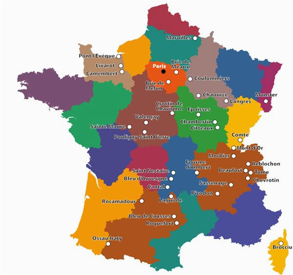 Roquefort France Map A Map Of French Cheeses Wine In 2019 French Cheese France Map