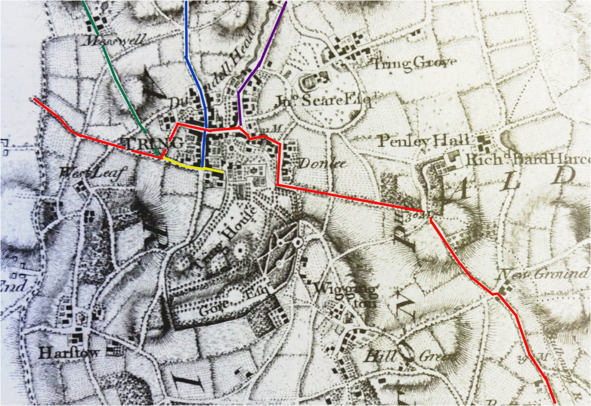 Royston England Map Roads and Those In Tring