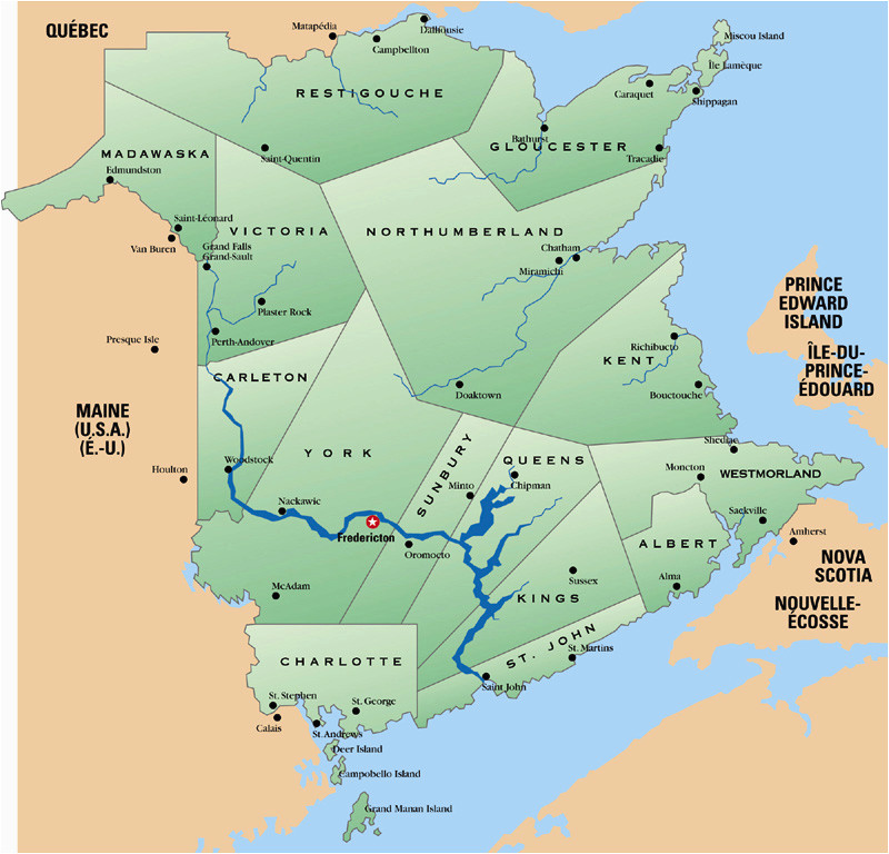 Saint John Canada Map 27 Full County Map Canada