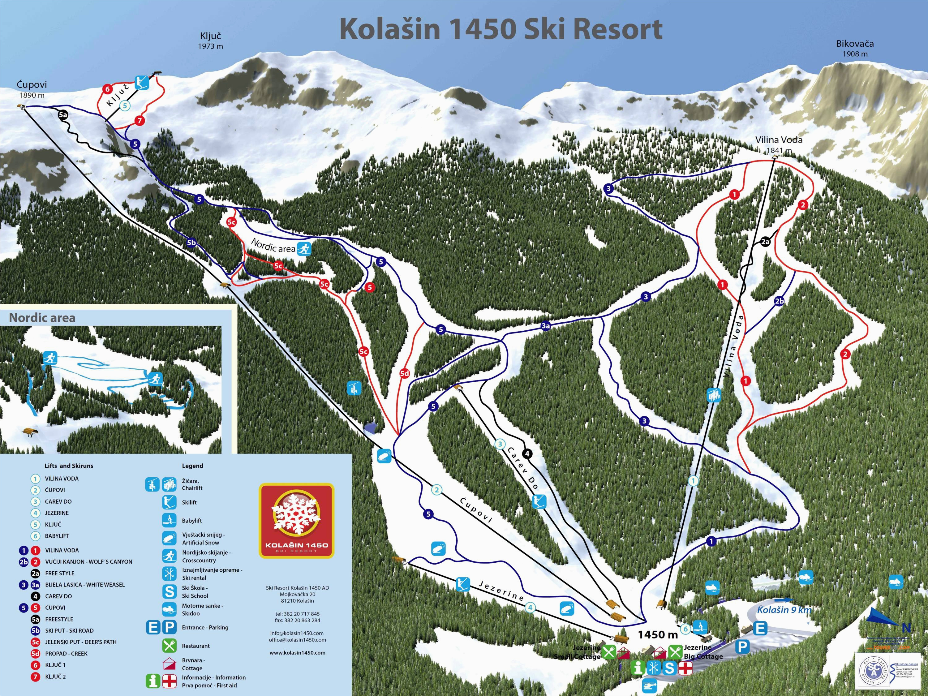 Ski Map Of France Trail Map Kolaa In 1450