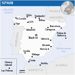 Spain Capital Map Spain Wikipedia