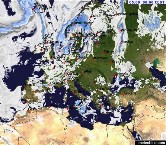 Spain Weather Map Satellite Weather Maps Europe Meteoblue