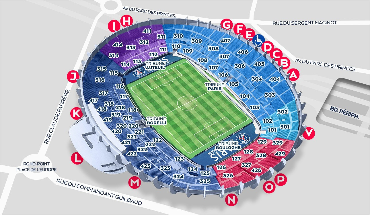 Stade De France Seat Map Stadium Map Paris Saint Germain