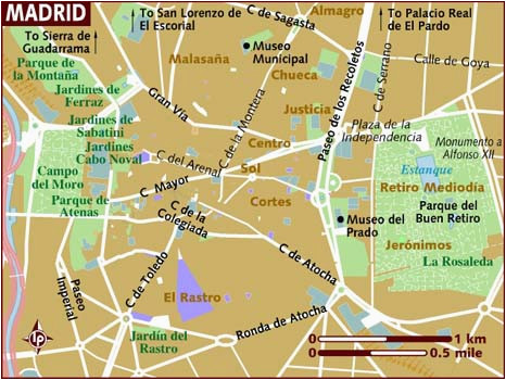 Street Map Of Madrid Spain Map Of Madrid