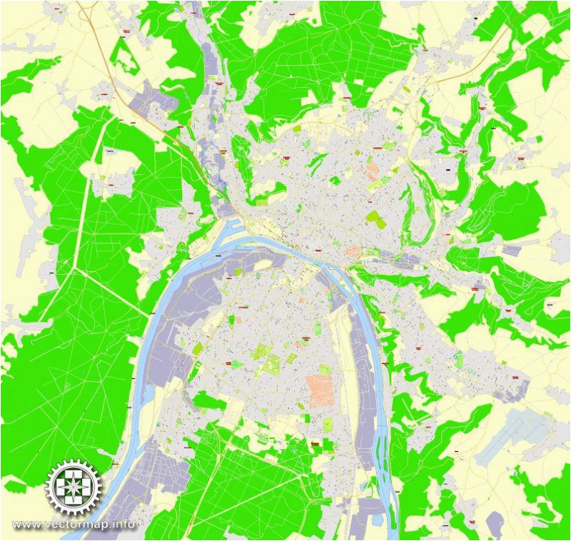 Street Map Of Rouen France Rouen Metro area Pdf Map France Exact Vector Street G View