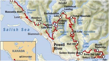 Sunshine Coast Canada Map Abenteuer In Kanada Der Sunshine Coast Trail Outdoor