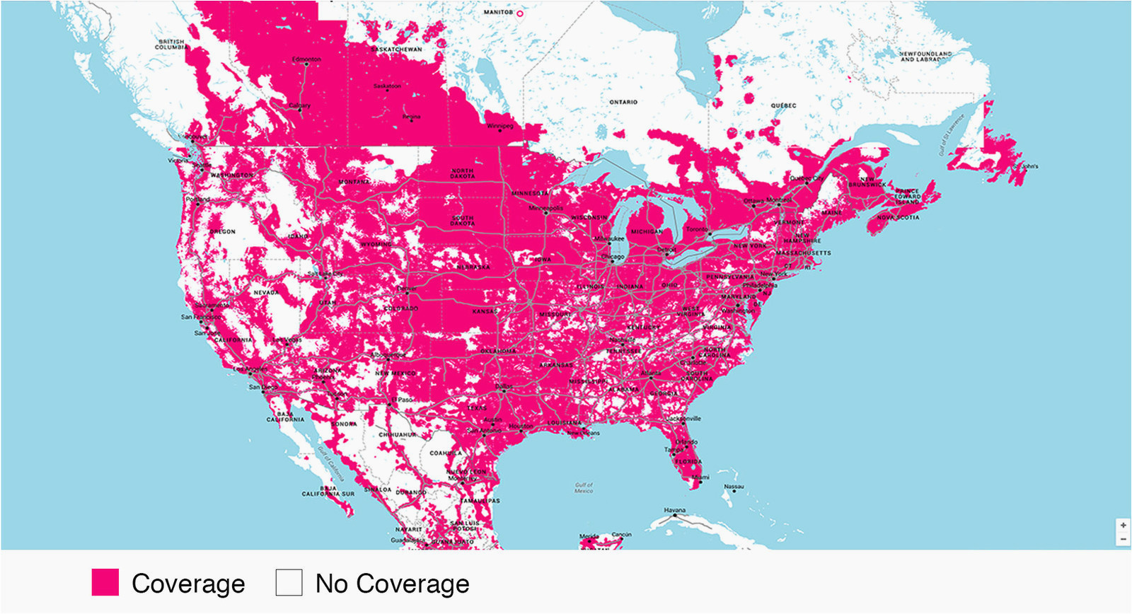 T Mobile Coverage Map Canada Verizon Wireless Coverage Map California Verizon Cell
