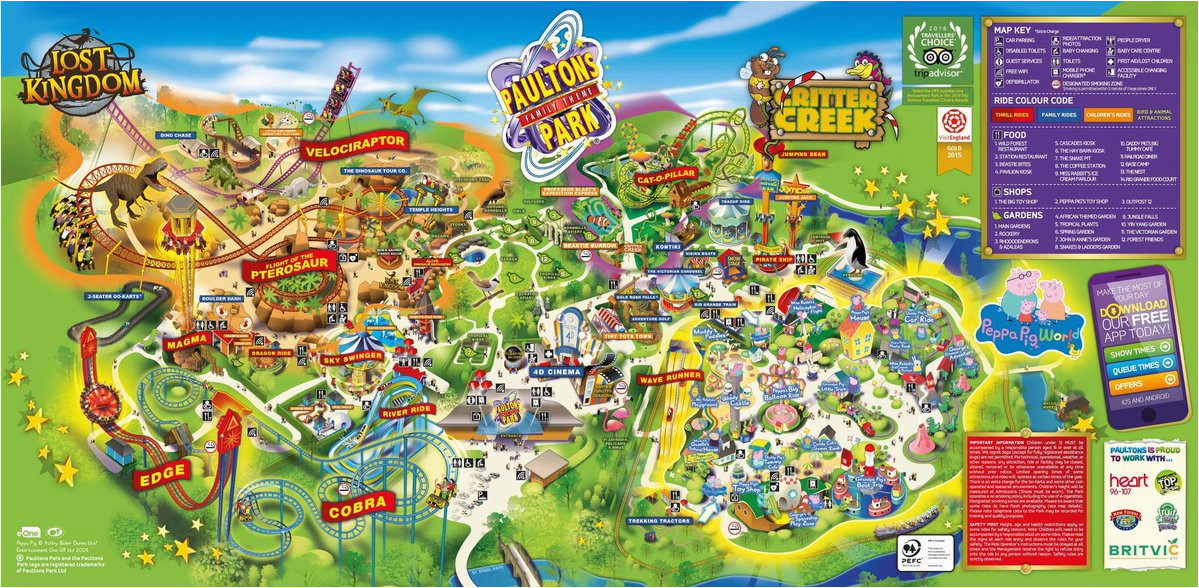 Theme Parks In England Map Paultons Parks Uk
