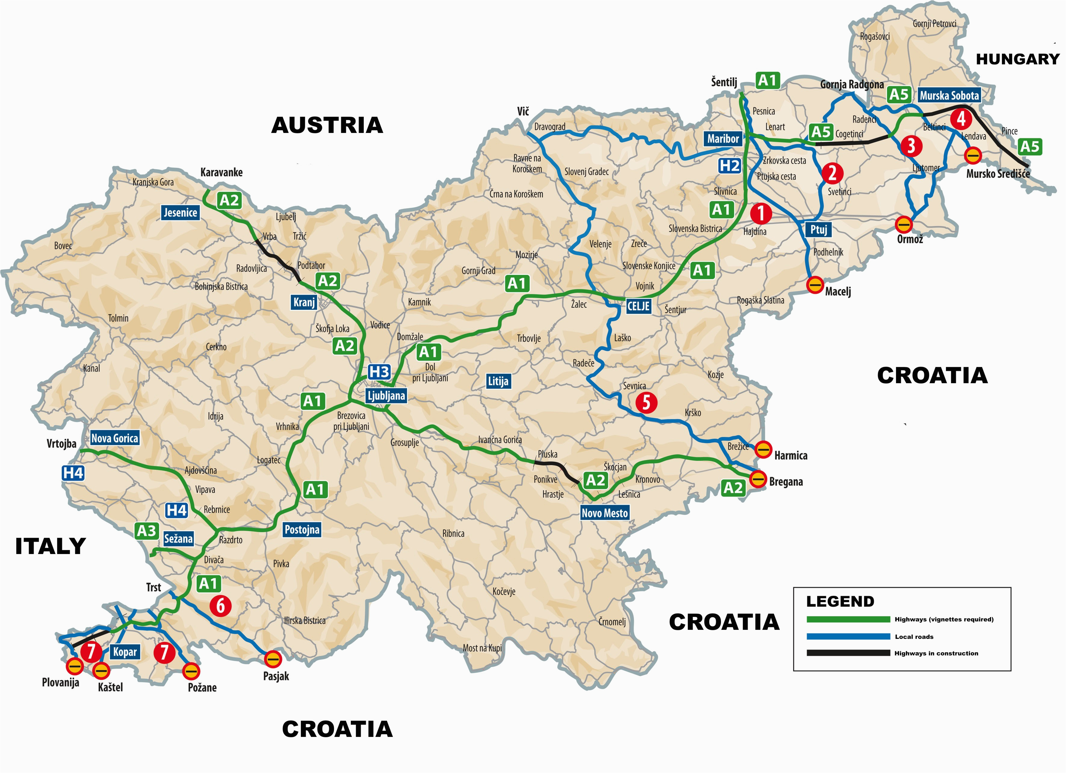 Toll Roads In Spain Map Europe Highway tolls