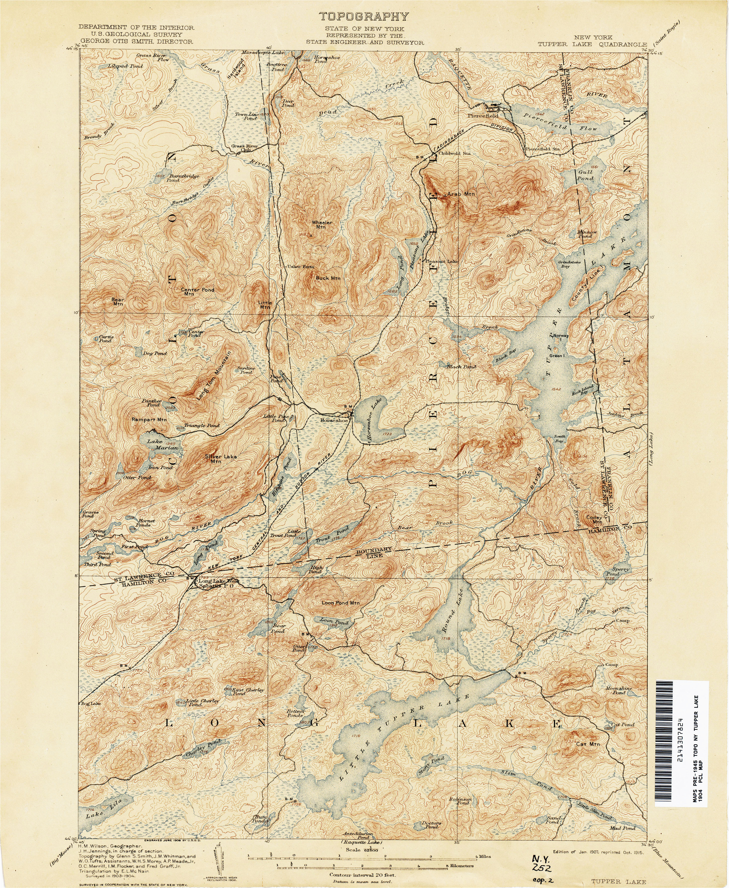 Topographic Map England File Tupper Lake New York Usgs topo Map 1904 Jpg Wikimedia Commons