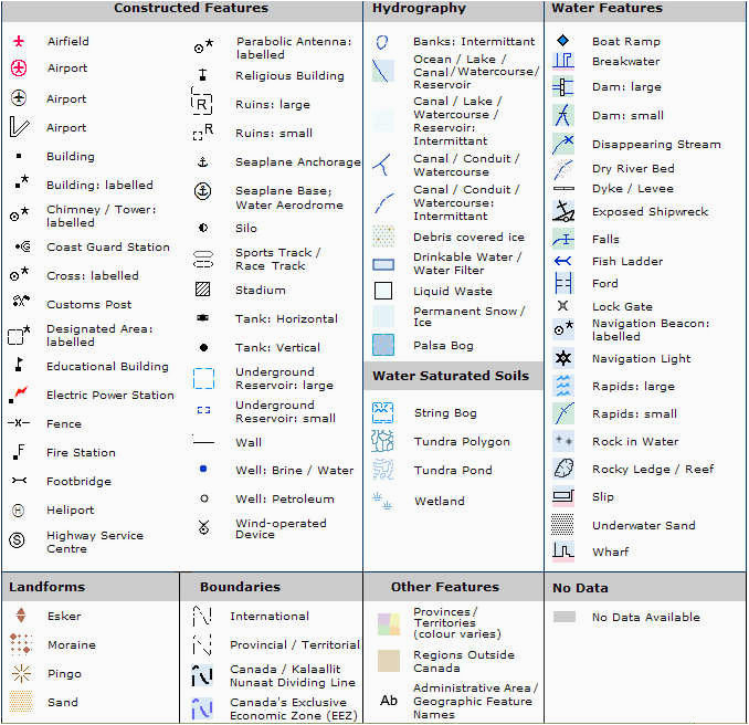 Topographic Map Symbols Canada topographic Map Keys Fysiotherapieamstelstreek