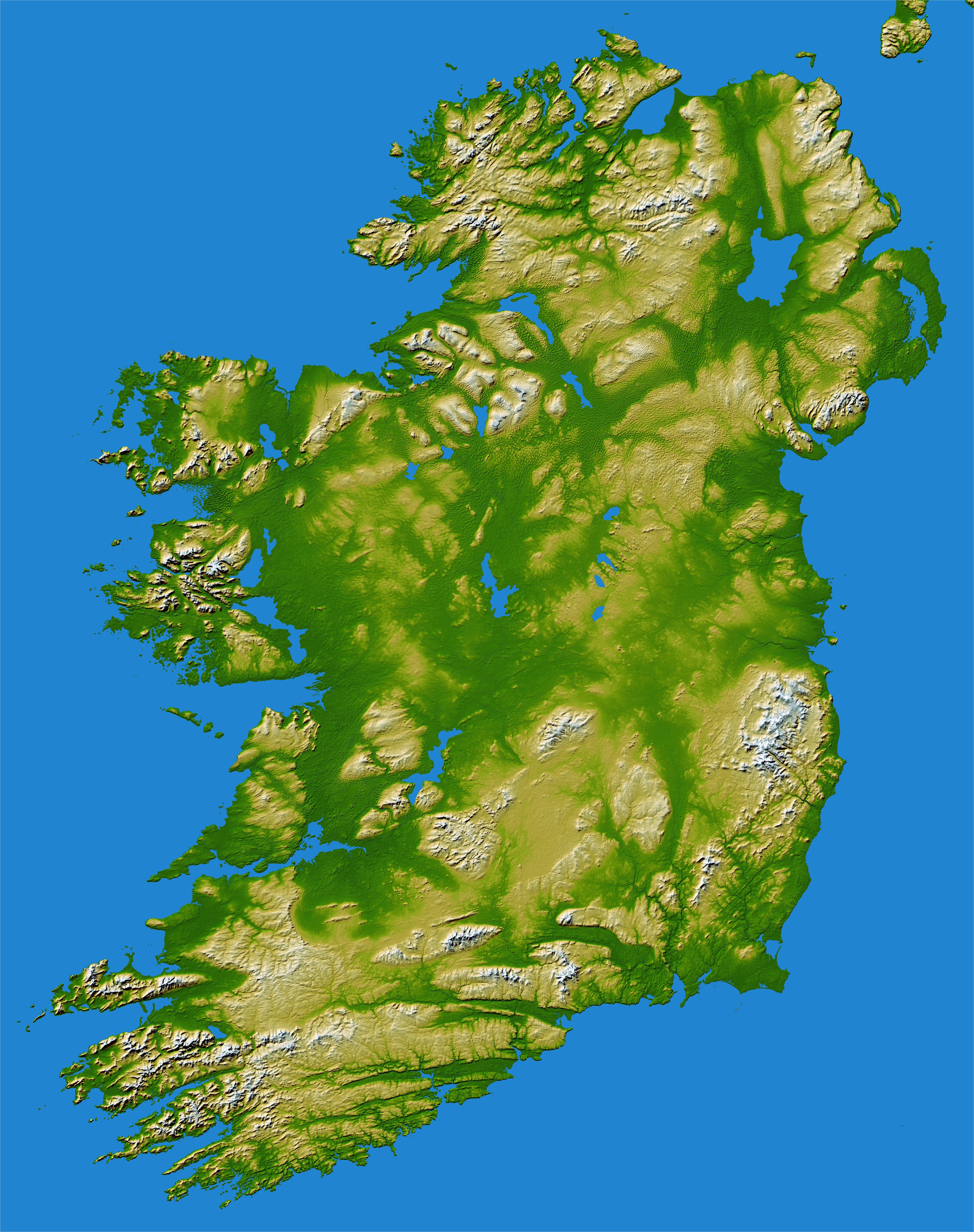 Topographical Map Of Ireland atlas Of Ireland Wikimedia Commons