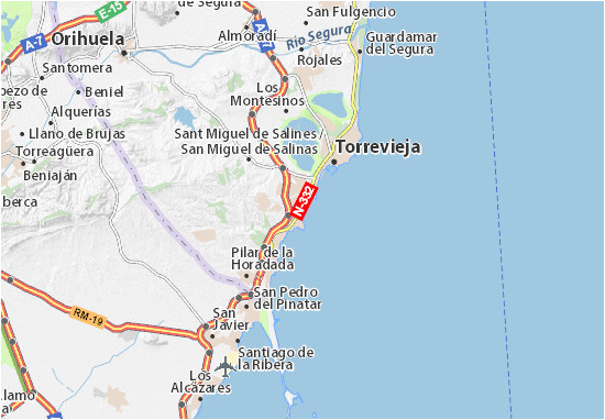Torrevieja Spain Map Map Of Playa Flamenca Michelin Playa Flamenca Map Viamichelin