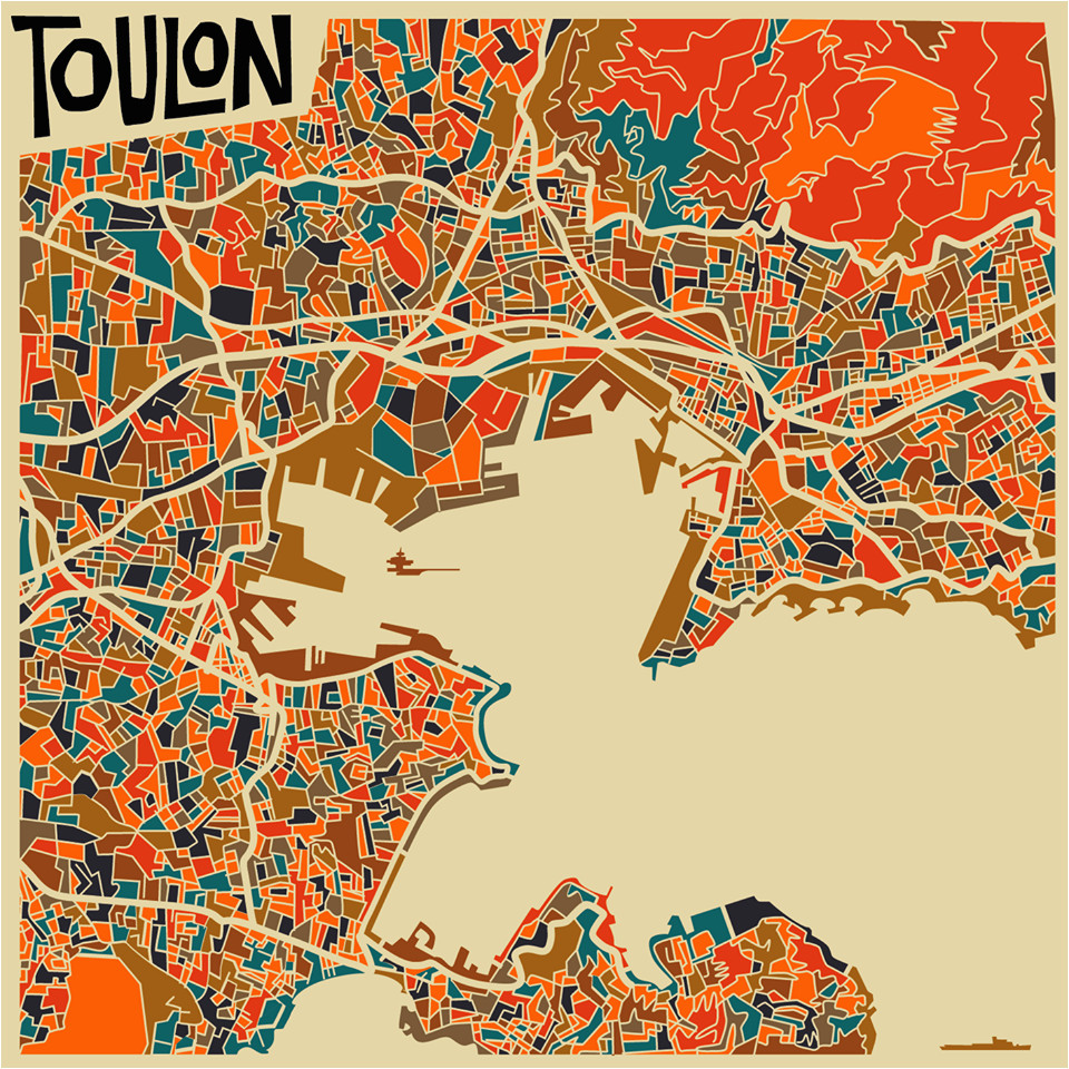 Toulon France Map toulon Map Monsieur Z toulon Hotels toulon Illustration
