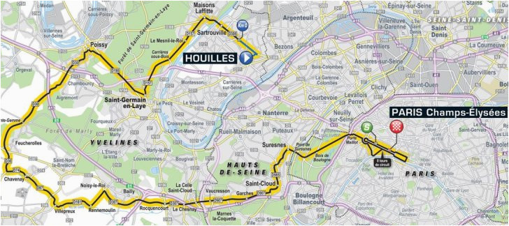 Tour De France Final Stage Route Map tour De France 2018 Route Stage 21 Houilles Paris