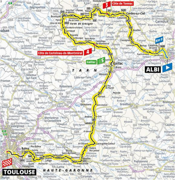 Tour De France Stage 11 Route Map A 2019 Es tour De France Aotvonala Terkepek Szintrajzok