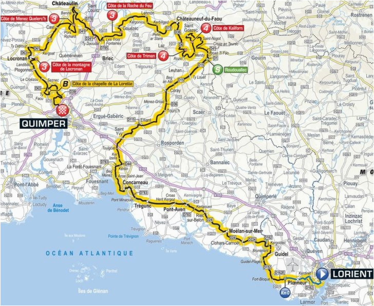 Tour De France Stage 5 Map Klasyk Po Bretoa Sku Zapowiedao 5 Etapu tour De France 2018