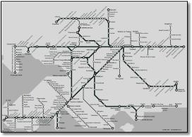 Train Line Map England Great Western Train Rail Maps